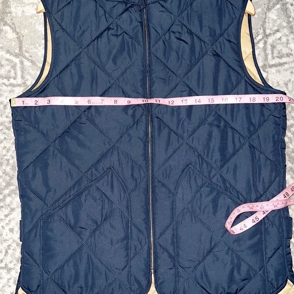 J. Crew Mercantile 100% Polyester Navy Blue Quilted Women’s Vest - Picture 13 of 13